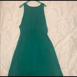 Green chiffon dress